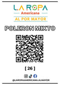 LOTE POLERON MIXTO 20KG PRIMERA (26) | LA ROPA AMERICANA AL POR MAYOR
