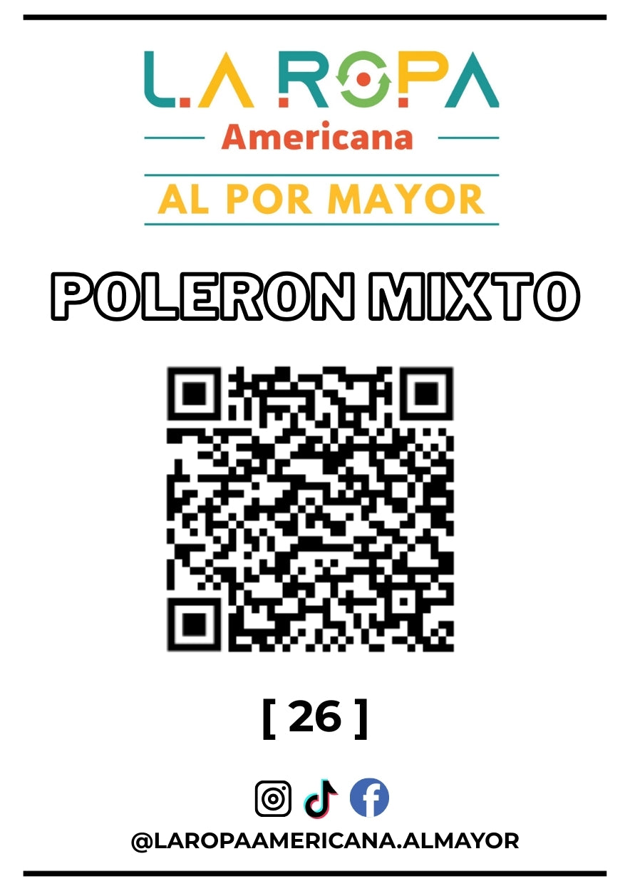 LOTE POLERON MIXTO 20KG PRIMERA (26) | LA ROPA AMERICANA AL POR MAYOR