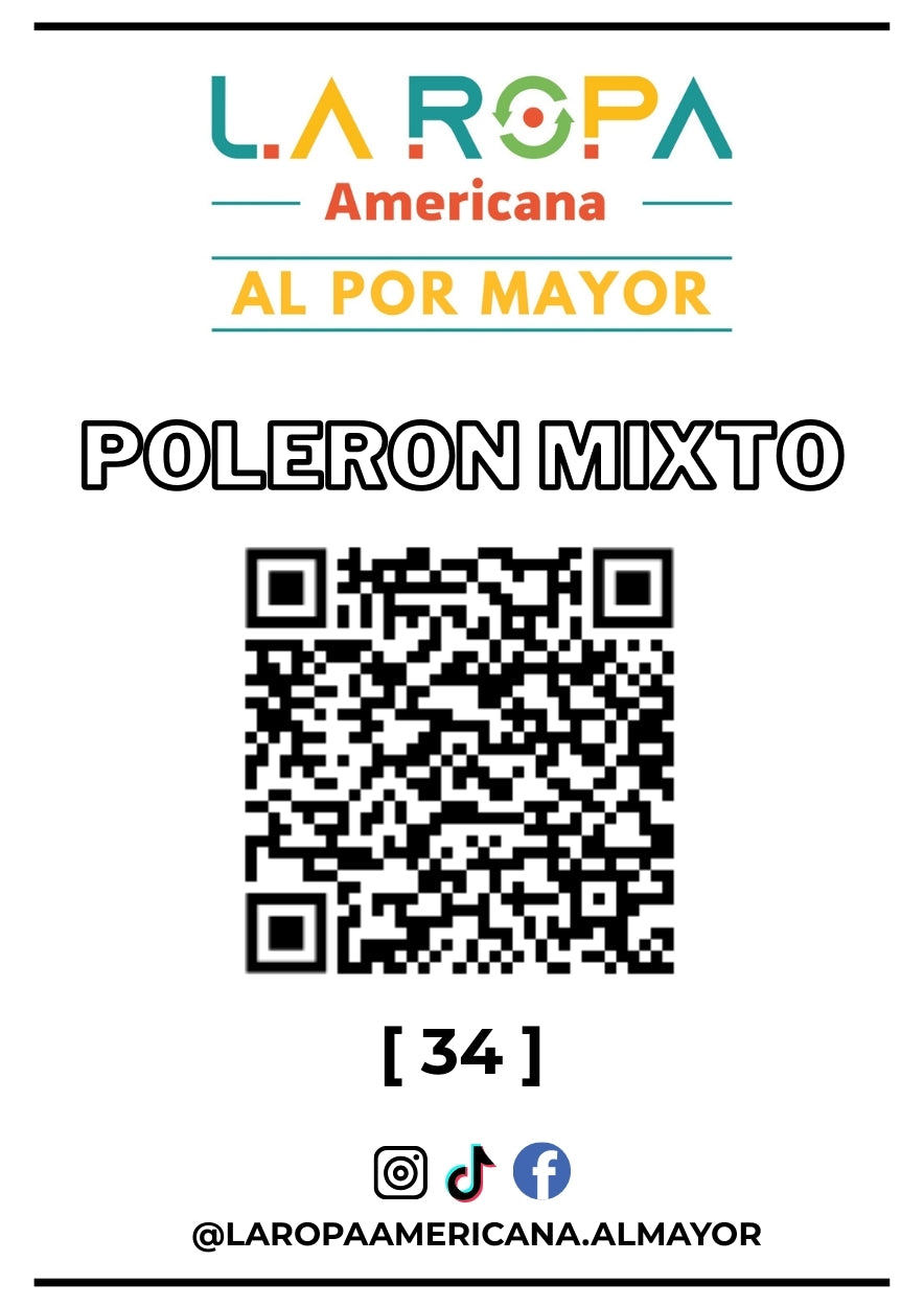 LOTE POLERON MIXTO 20KG PRIMERA (34) | LA ROPA AMERICANA AL POR MAYOR