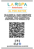 LOTE PARKA DE NIEVE ADULTO MIXTO 20KG PRIMERA (11) | LA ROPA AMERICANA AL POR MAYOR