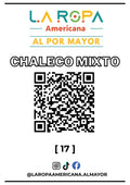 LOTE DE CHALECO MIXTO 20KG PRIMERA (17) | LA ROPA AMERICANA AL POR MAYOR