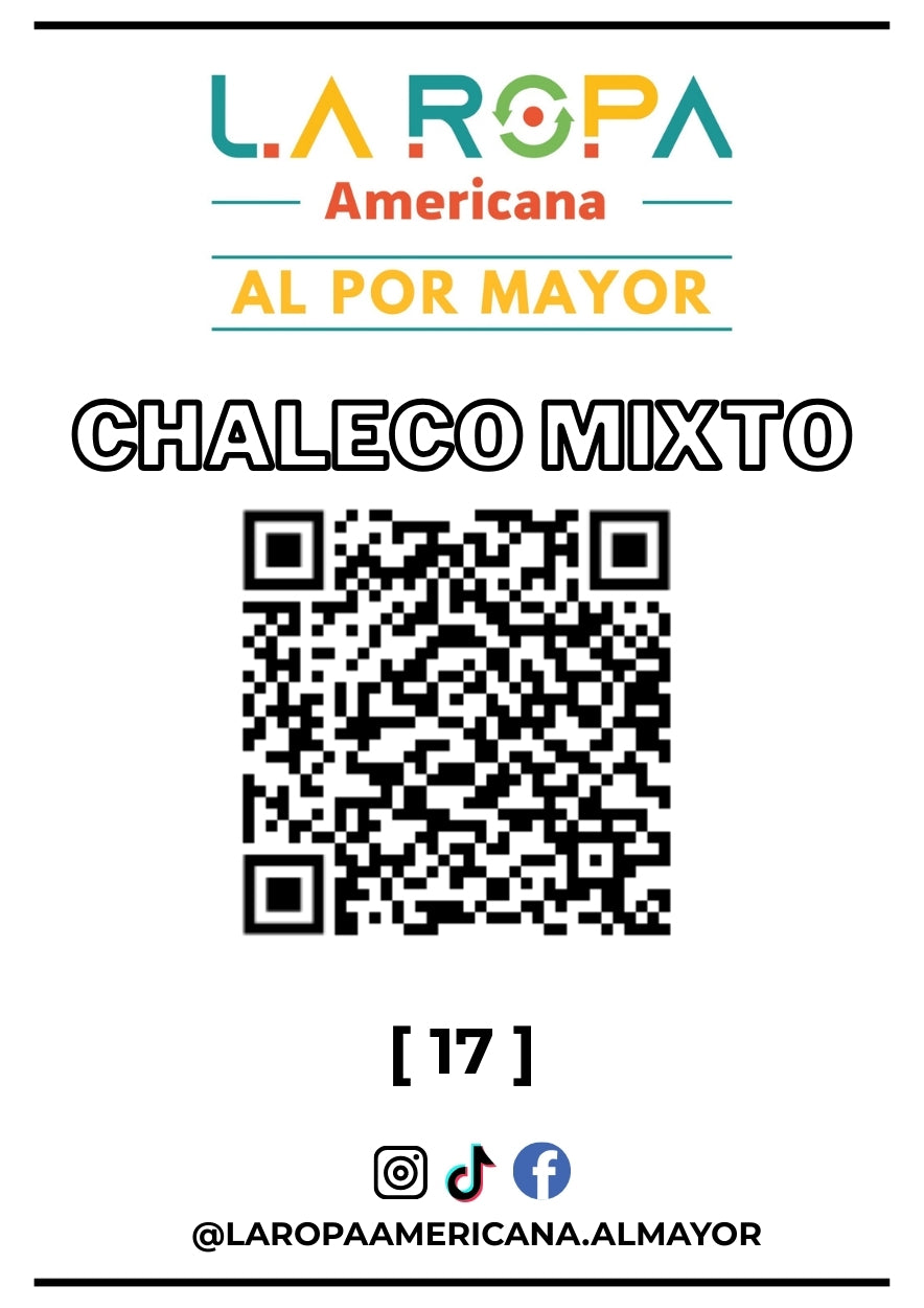 LOTE DE CHALECO MIXTO 20KG PRIMERA (17) | LA ROPA AMERICANA AL POR MAYOR