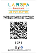 LOTE POLERON MIXTO 20KG PRIMERA (27) | LA ROPA AMERICANA AL POR MAYOR