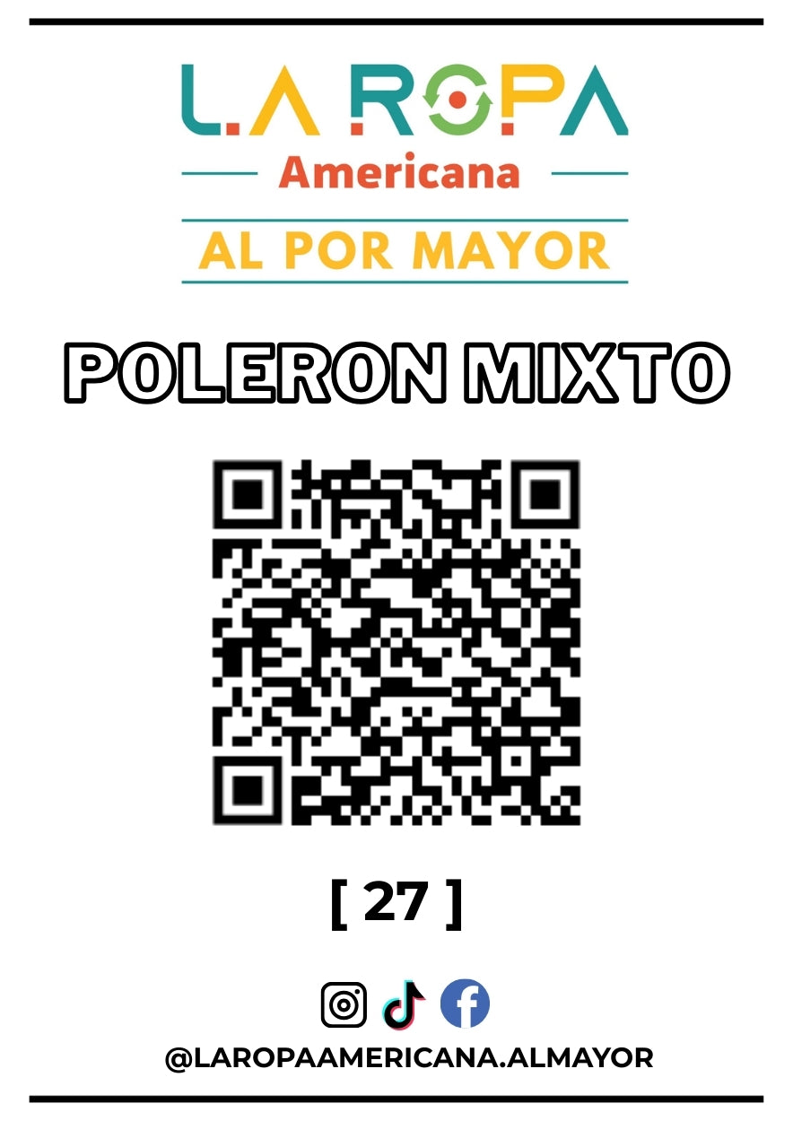LOTE POLERON MIXTO 20KG PRIMERA (27) | LA ROPA AMERICANA AL POR MAYOR