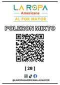 LOTE POLERON MIXTO 20KG PRIMERA (28) | LA ROPA AMERICANA AL POR MAYOR