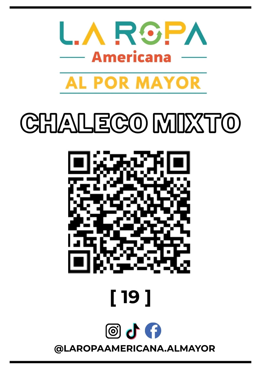 LOTE DE CHALECO MIXTO 20KG PRIMERA (19) | LA ROPA AMERICANA AL POR MAYOR