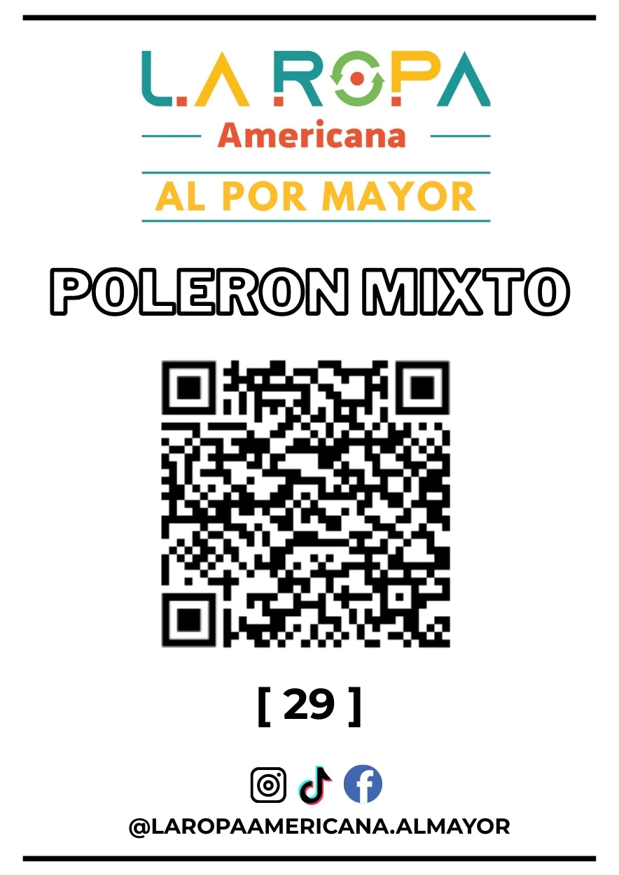 LOTE POLERON MIXTO 20KG PRIMERA (29) | LA ROPA AMERICANA AL POR MAYOR