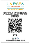 LOTE PARKA DE NIEVE NI?OS MIXTO 20KG PRIMERA (5) | LA ROPA AMERICANA AL POR MAYOR