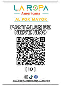 LOTE PANTALON DE NIEVE NI?OS 20KG PRIMERA (10) | LA ROPA AMERICANA AL POR MAYOR
