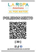 LOTE POLERON MIXTO 20KG PRIMERA (30) | LA ROPA AMERICANA AL POR MAYOR