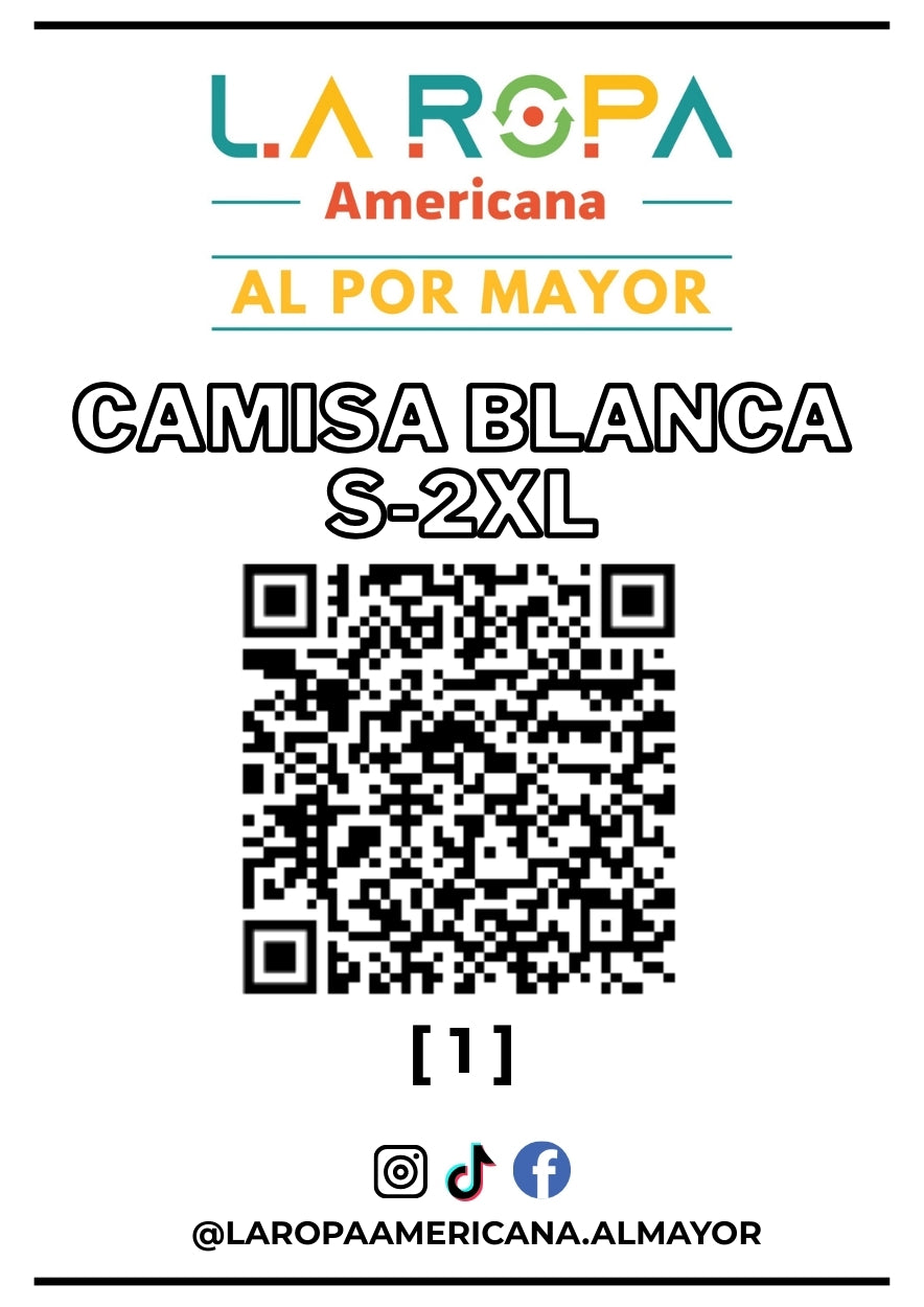LOTE CAMISAS BLANCA S-2XL 20KG PRIMERA (1) | LA ROPA AMERICANA AL POR MAYOR