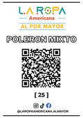 LOTE POLERON MIXTO 20KG PRIMERA (25) | LA ROPA AMERICANA AL POR MAYOR