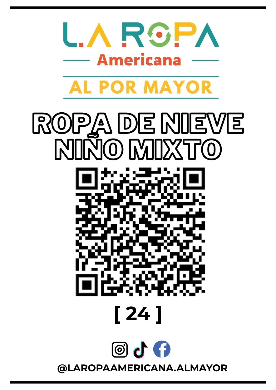 LOTE ROPA DE NIEVE NI?O MIXTO 20KG PRIMERA (24) | LA ROPA AMERICANA AL POR MAYOR