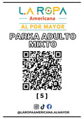 LOTE PARKA ADULTO MIXTO 20KG PRIMERA (5) | LA ROPA AMERICANA AL POR MAYOR