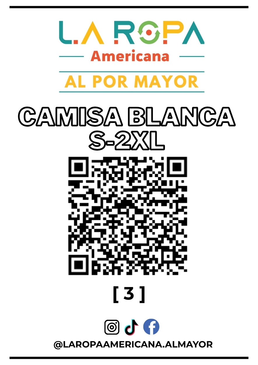 LOTE CAMISAS BLANCA S-2XL 20KG PRIMERA (3) | LA ROPA AMERICANA AL POR MAYOR
