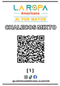 LOTE DE CHALECO MIXTO 20KG PRIMERA (1) | LA ROPA AMERICANA AL POR MAYOR
