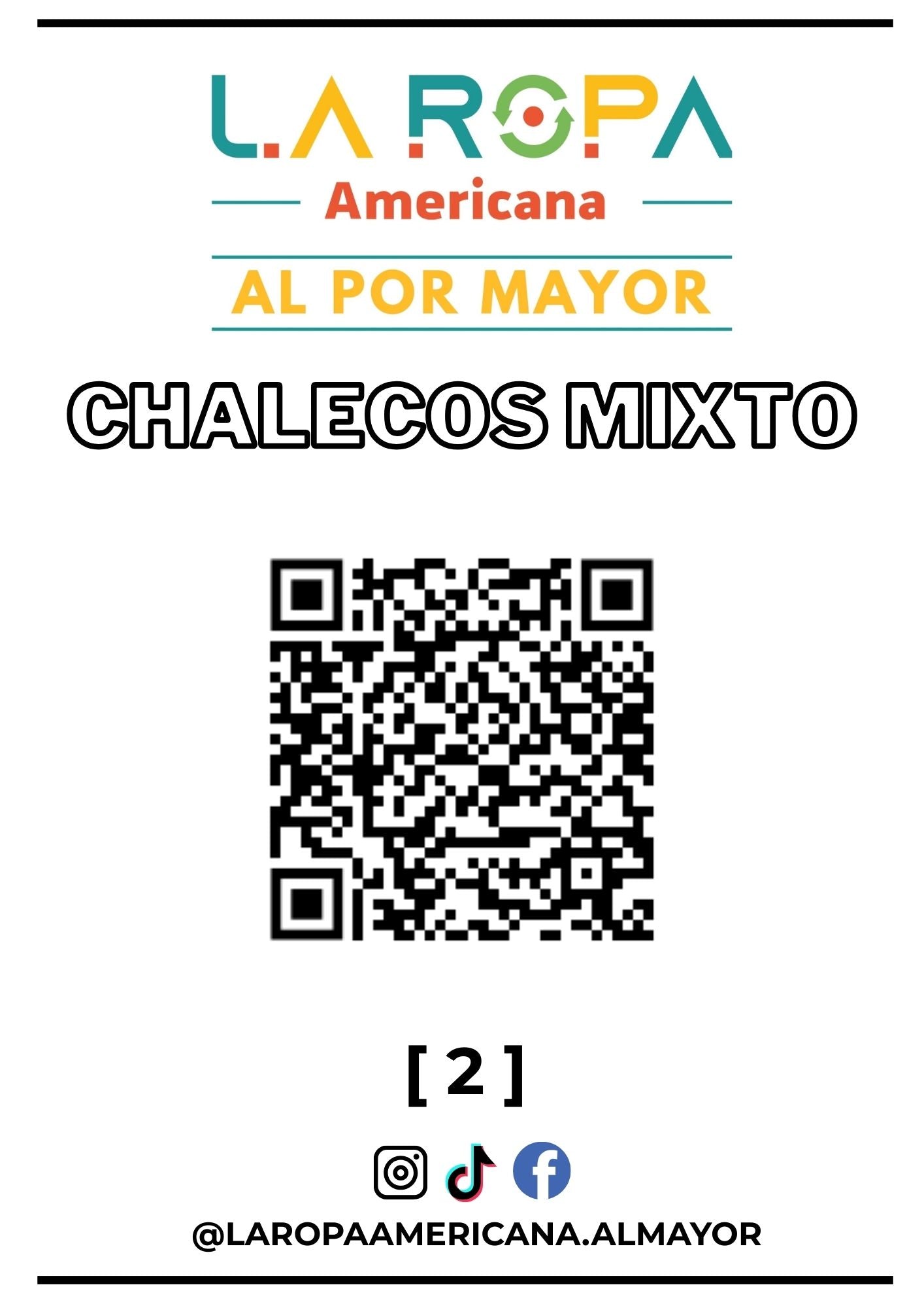 LOTE DE CHALECO MIXTO 20KG PRIMERA (2) | LA ROPA AMERICANA AL POR MAYOR
