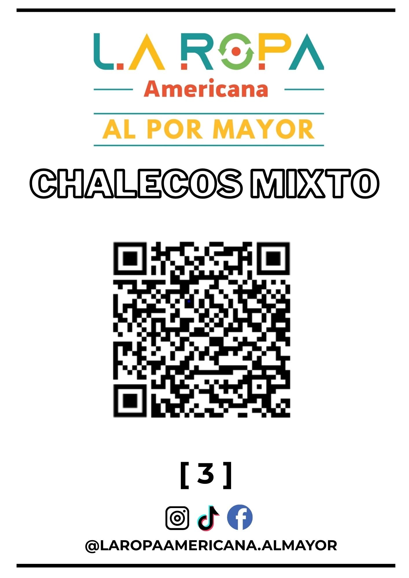 LOTE DE CHALECO MIXTO 20KG PRIMERA (3) | LA ROPA AMERICANA AL POR MAYOR