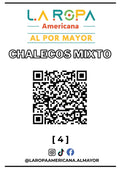 LOTE DE CHALECO MIXTO 20KG PRIMERA (4) | LA ROPA AMERICANA AL POR MAYOR