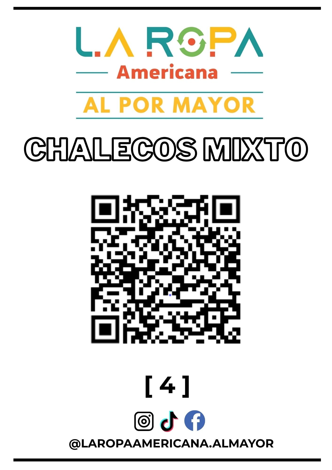 LOTE DE CHALECO MIXTO 20KG PRIMERA (4) | LA ROPA AMERICANA AL POR MAYOR