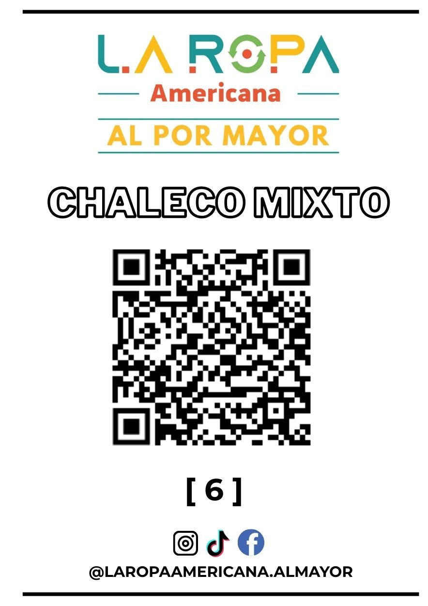 LOTE DE CHALECO MIXTO 20KG PRIMERA (6) | LA ROPA AMERICANA AL POR MAYOR