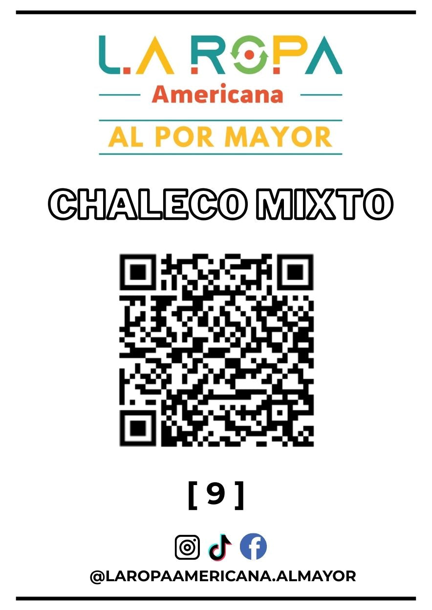 LOTE DE CHALECO MIXTO 20KG PRIMERA (9) | LA ROPA AMERICANA AL POR MAYOR