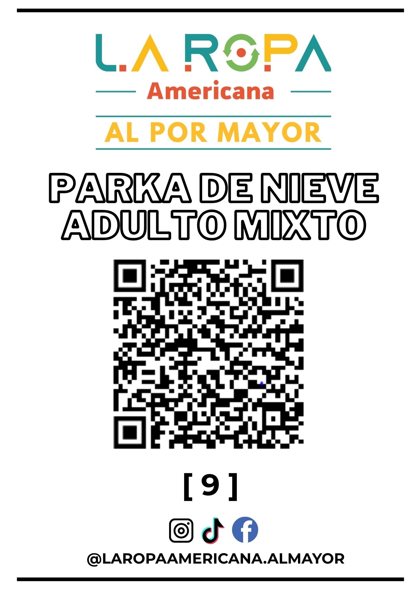 LOTE PARKA DE NIEVE ADULTO MIXTO 20KG PRIMERA (9) | LA ROPA AMERICANA AL POR MAYOR