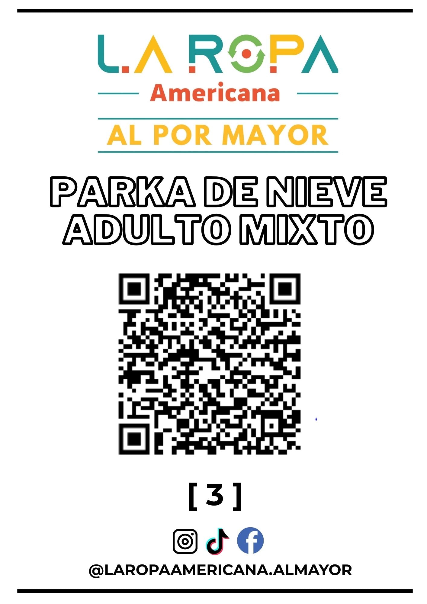 LOTE PARKA DE NIEVE ADULTO MIXTO 20KG PRIMERA (3) | LA ROPA AMERICANA AL POR MAYOR