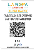 LOTE PARKA DE NIEVE ADULTO MIXTO 20KG PRIMERA (4) | LA ROPA AMERICANA AL POR MAYOR