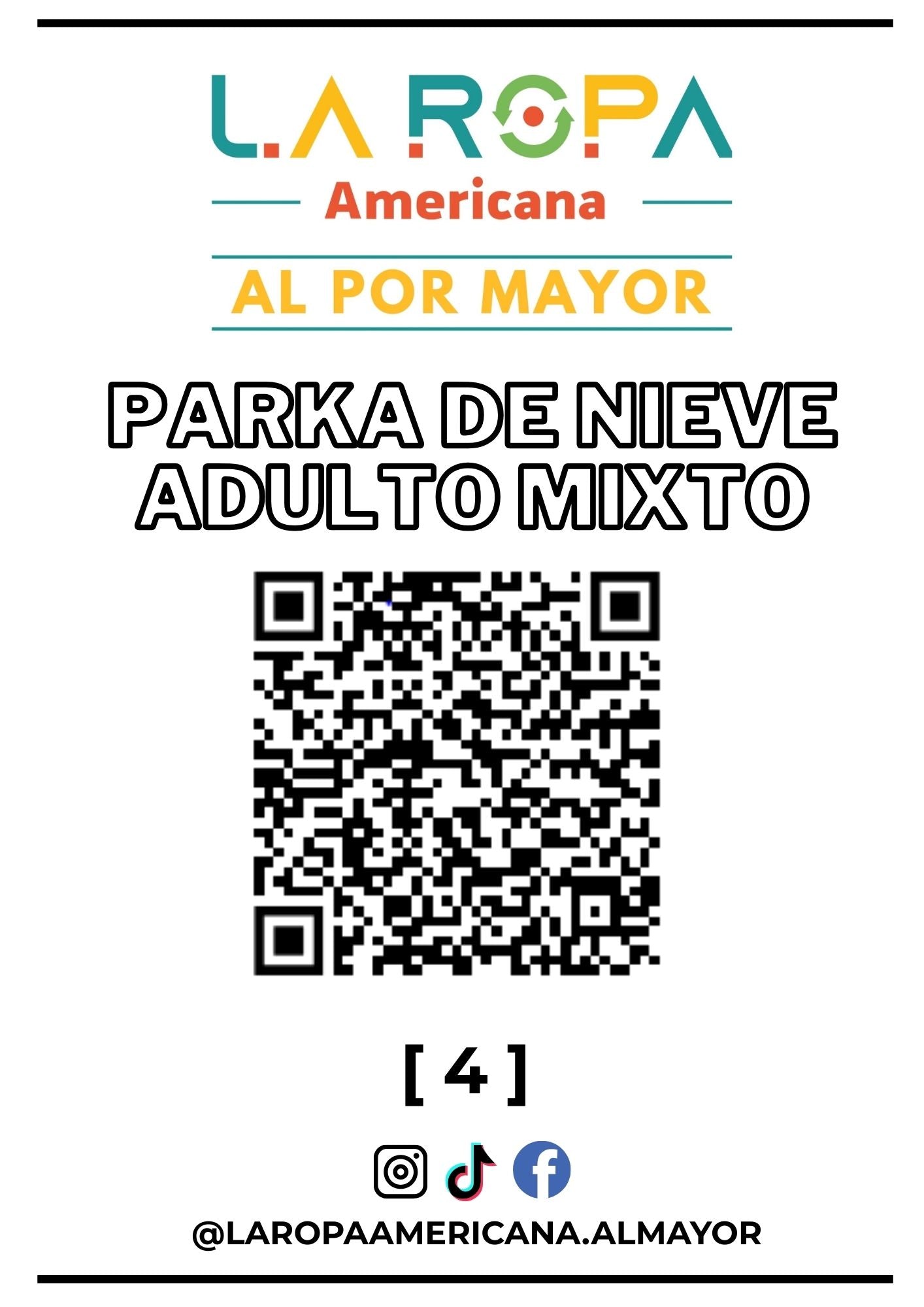 LOTE PARKA DE NIEVE ADULTO MIXTO 20KG PRIMERA (4) | LA ROPA AMERICANA AL POR MAYOR