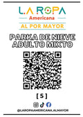 LOTE PARKA DE NIEVE ADULTO MIXTO 20KG PRIMERA (5) | LA ROPA AMERICANA AL POR MAYOR