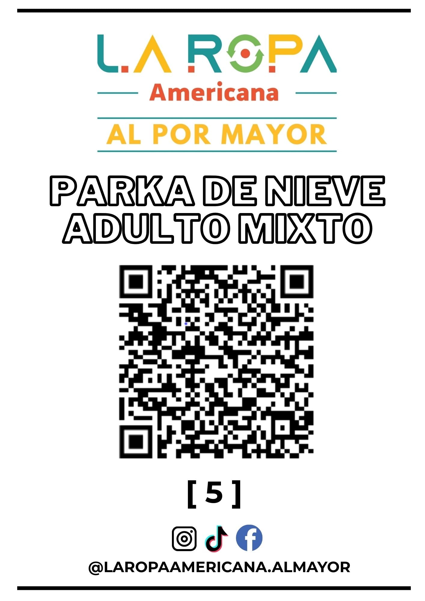 LOTE PARKA DE NIEVE ADULTO MIXTO 20KG PRIMERA (5) | LA ROPA AMERICANA AL POR MAYOR