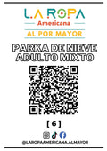 LOTE PARKA DE NIEVE ADULTO MIXTO 20KG PRIMERA (6) | LA ROPA AMERICANA AL POR MAYOR