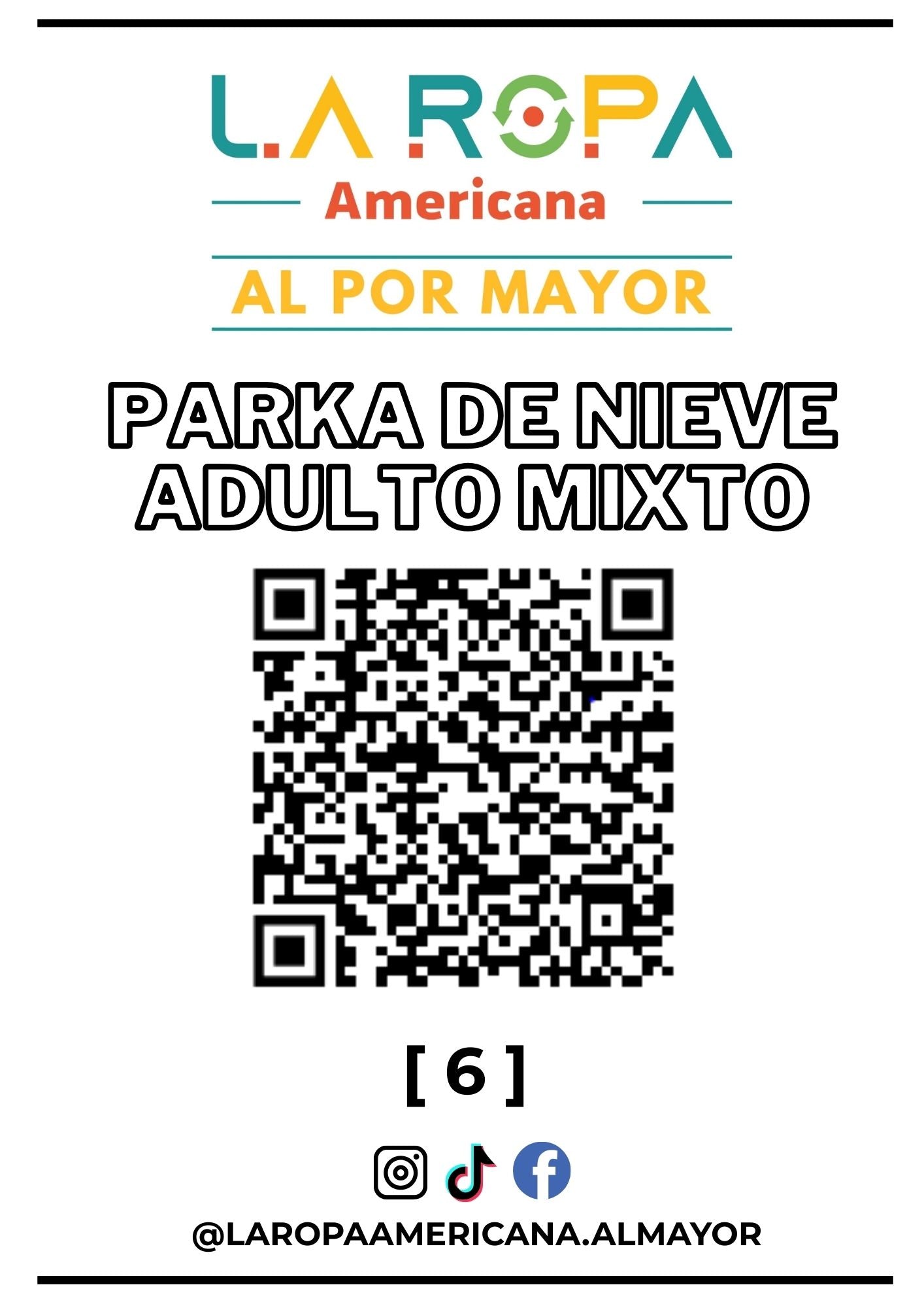 LOTE PARKA DE NIEVE ADULTO MIXTO 20KG PRIMERA (6) | LA ROPA AMERICANA AL POR MAYOR