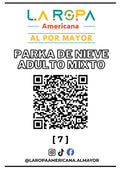 LOTE PARKA DE NIEVE ADULTO MIXTO 20KG PRIMERA (7) | LA ROPA AMERICANA AL POR MAYOR