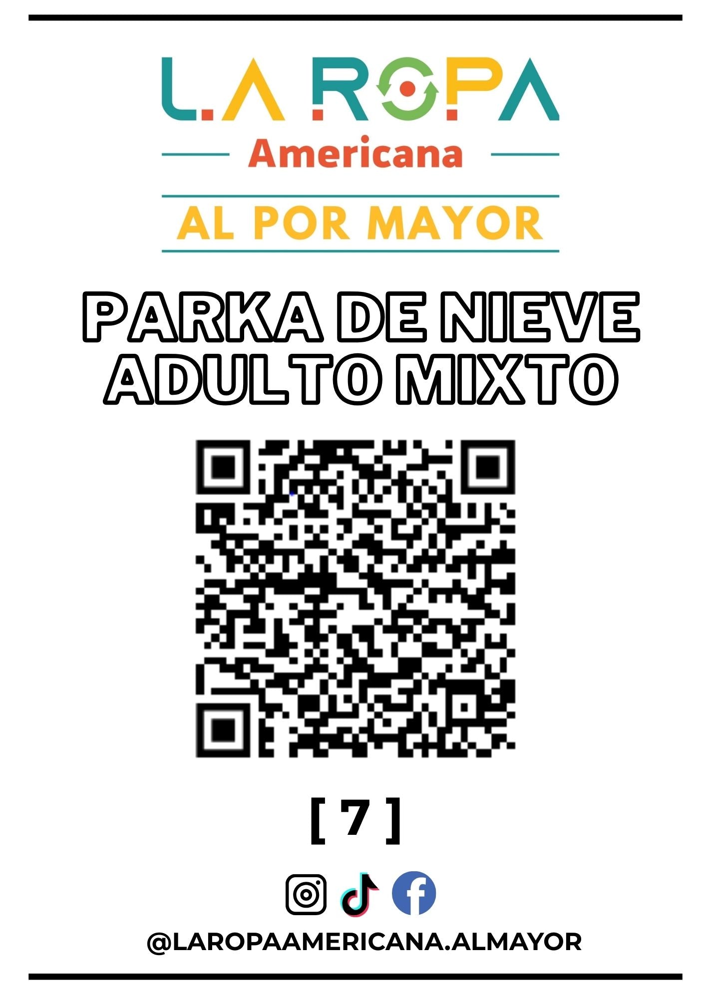 LOTE PARKA DE NIEVE ADULTO MIXTO 20KG PRIMERA (7) | LA ROPA AMERICANA AL POR MAYOR