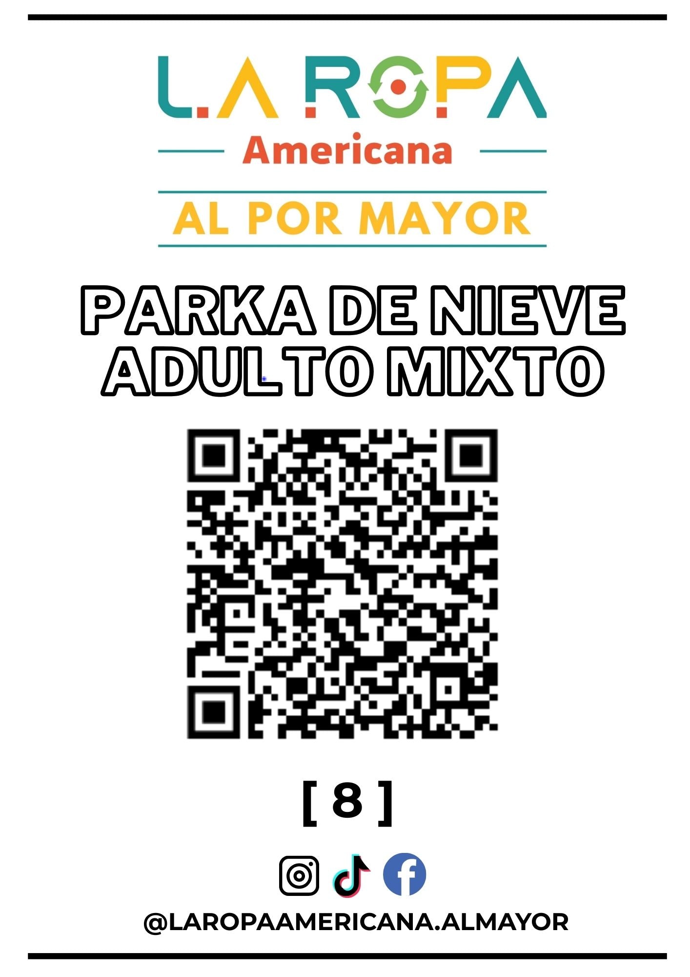 LOTE PARKA DE NIEVE ADULTO MIXTO 20KG PRIMERA (8) | LA ROPA AMERICANA AL POR MAYOR