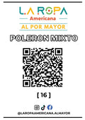 LOTE DE POLERON MIXTO 20KG PRIMERA (16) | LA ROPA AMERICANA AL POR MAYOR