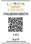 LOTE POLERON MIXTO 20KG PRIMERA (17) | LA ROPA AMERICANA AL POR MAYOR