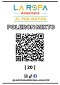 LOTE DE POLERON MIXTO 20KG PRIMERA (20) | LA ROPA AMERICANA AL POR MAYOR