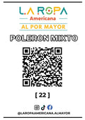 LOTE DE POLERON MIXTO 20KG PRIMERA (22) | LA ROPA AMERICANA AL POR MAYOR