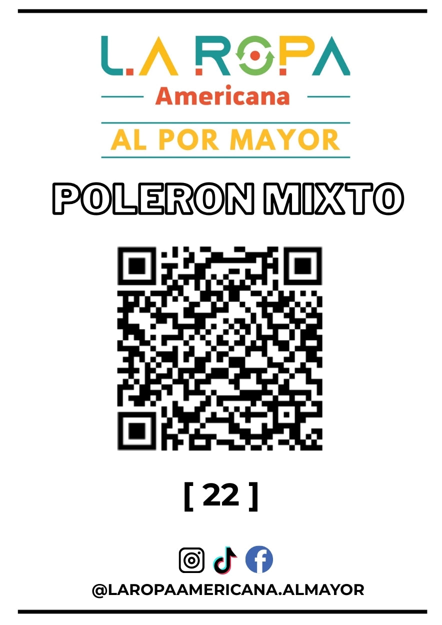 LOTE DE POLERON MIXTO 20KG PRIMERA (22) | LA ROPA AMERICANA AL POR MAYOR