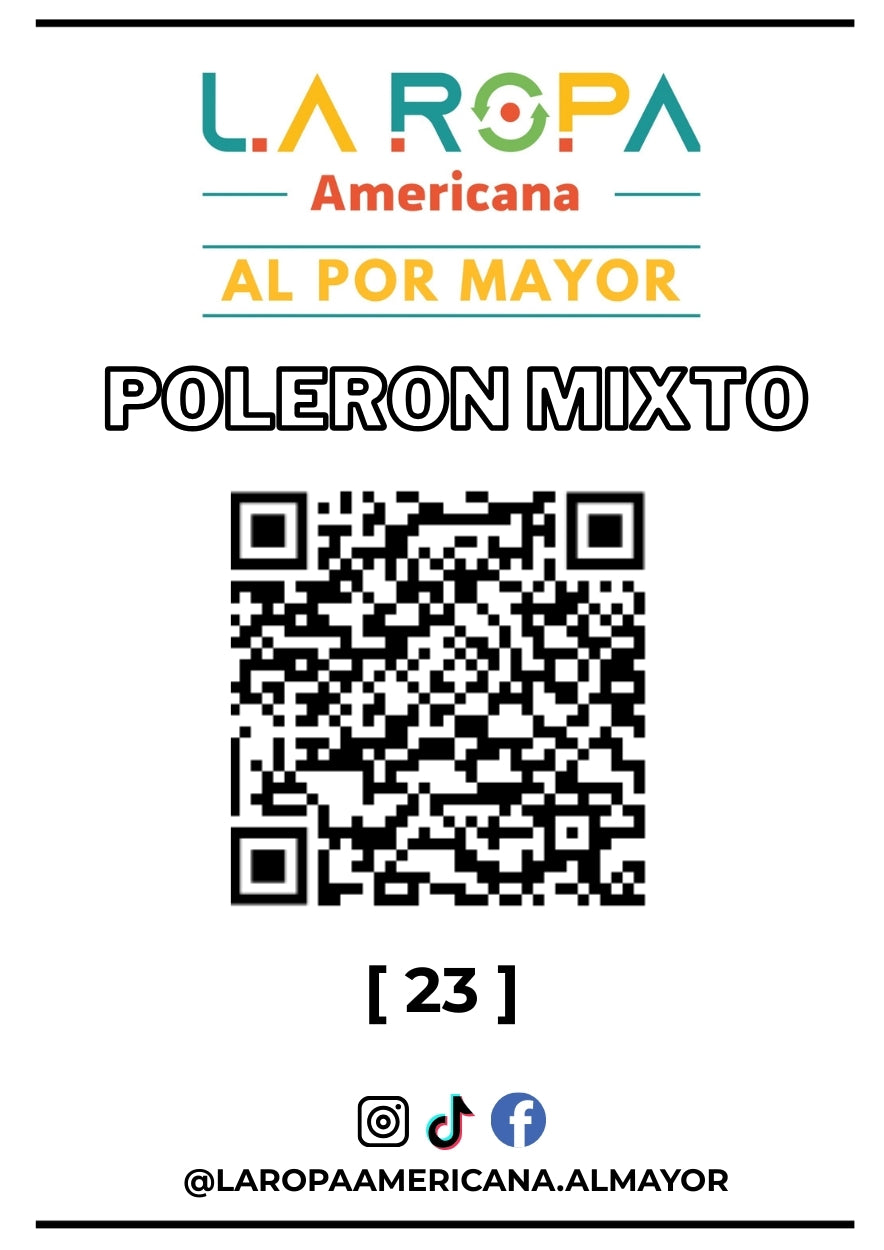 LOTE POLERON MIXTO 20KG PRIMERA (23) | LA ROPA AMERICANA AL POR MAYOR
