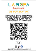 LOTE ROPA DE NIEVE NI?O MIXTO 20KG PRIMERA (12) | LA ROPA AMERICANA AL POR MAYOR