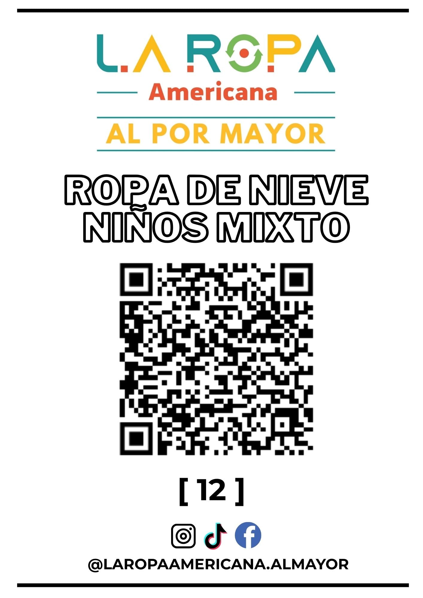 LOTE ROPA DE NIEVE NI?O MIXTO 20KG PRIMERA (12) | LA ROPA AMERICANA AL POR MAYOR