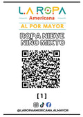 LOTE ROPA DE NIEVE NI?O MIXTO 20KG PRIMERA (1) | LA ROPA AMERICANA AL POR MAYOR