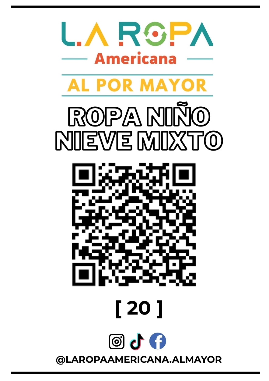 LOTE ROPA DE NIEVE NI?O MIXTO 20KG PRIMERA (20) | LA ROPA AMERICANA AL POR MAYOR