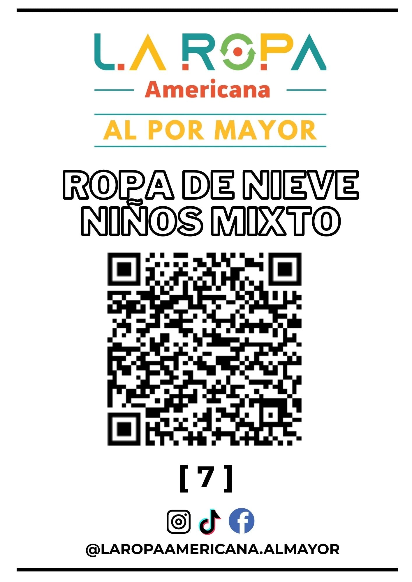 LOTE ROPA DE NIEVE NI?O MIXTO 20KG PRIMERA (7) | LA ROPA AMERICANA AL POR MAYOR